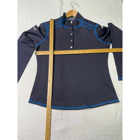 Cutter & Buck CB DryTec 50UPF Women’s size L 1/4 snap button sweatshirt navy NWT - Picture 3 of 11